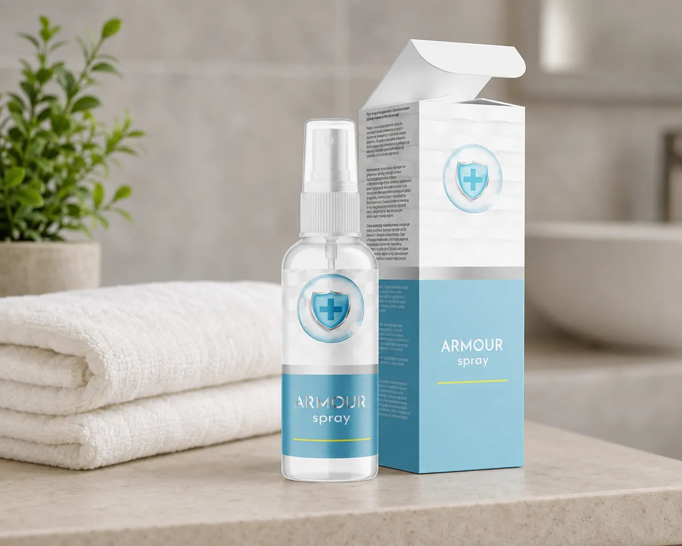 Armour Spray — opakowanie na co dzień